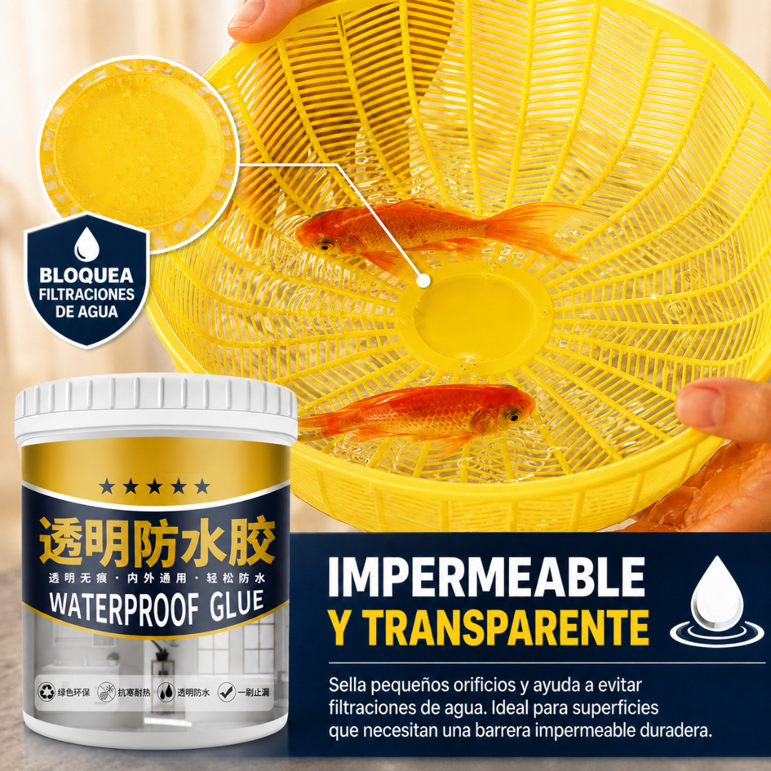 ADHESIVO IMPERMEABLE UNIVERSAL — Sella, protege y evita filtraciones