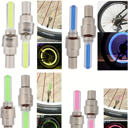 PAR DE LUCES LED PARA VÁLVULA DE LLANTA – Estilo, seguridad y visibilidad en cada recorrido