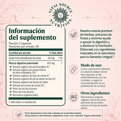 AIRI VITAL SOURCE – Apoyo digestivo para menos inflamación, más comodidad y abdomen ligero