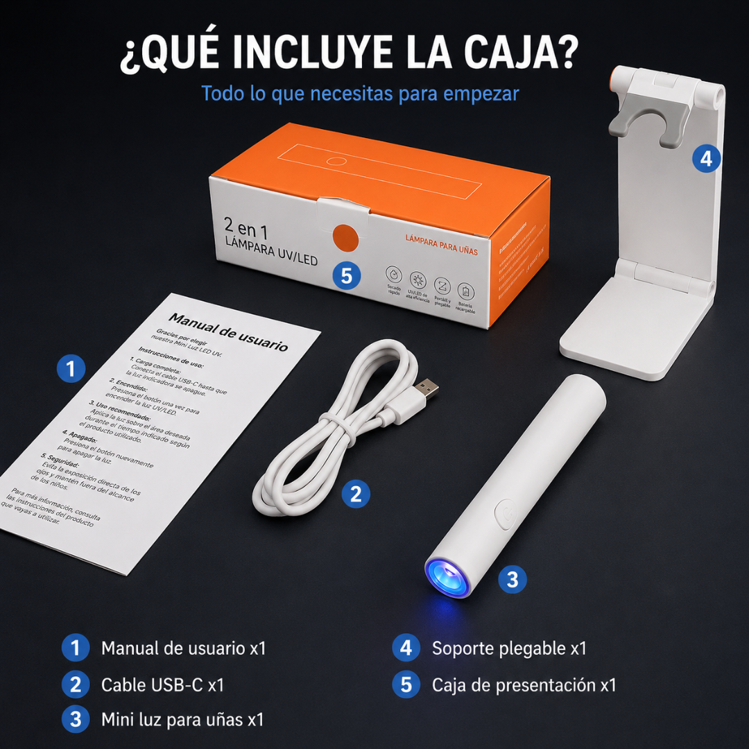 LÁMPARA LED PARA UÑAS – Secado profesional, precisión y comodidad para manicuristas