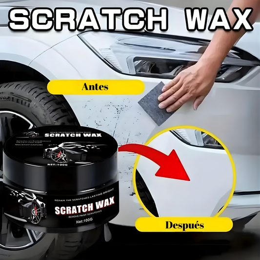 CERA QUITARRAYONES SCRATCH WAX – Disimula rayones, recupera el brillo y renueva la pintura de tu auto