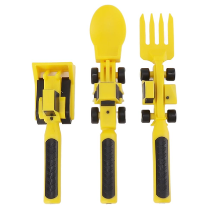 CUBIERTOS CON DISEÑOS DE CAMIONES – Comer nunca fue tan divertido