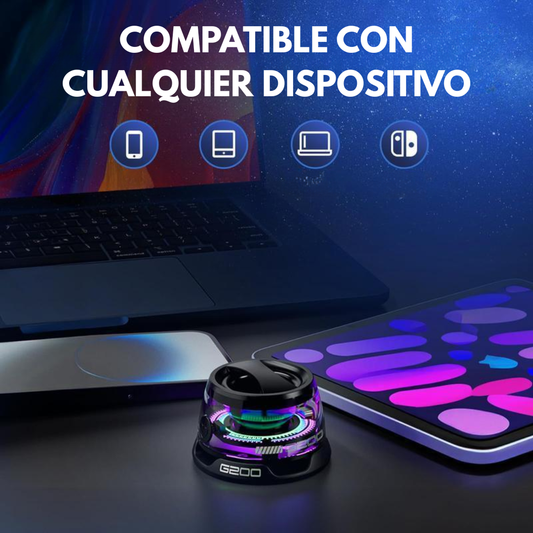MINI BOCINA ALTAVOZ PORTÁTIL MAGNÉTICO – Sonido potente, fijación segura y música donde quieras