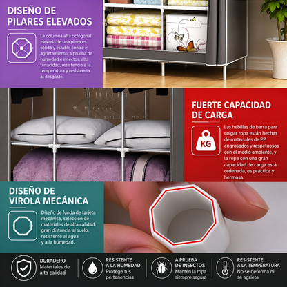 CLOSET ARMARIO ORGANIZADOR PORTÁTIL – Espacio extra donde quieras