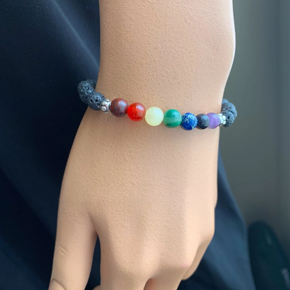PULSERA 7 CHAKRAS — Equilibrio, energía y protección en cada piedra