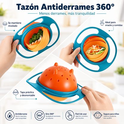 PLATO GIRATORIO 360 – Menos derrames, más independencia al comer