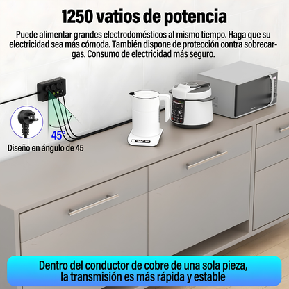 MULTIPLICADOR DE CONTACTOS NIFLO CON USB — Más conexiones, menos complicaciones