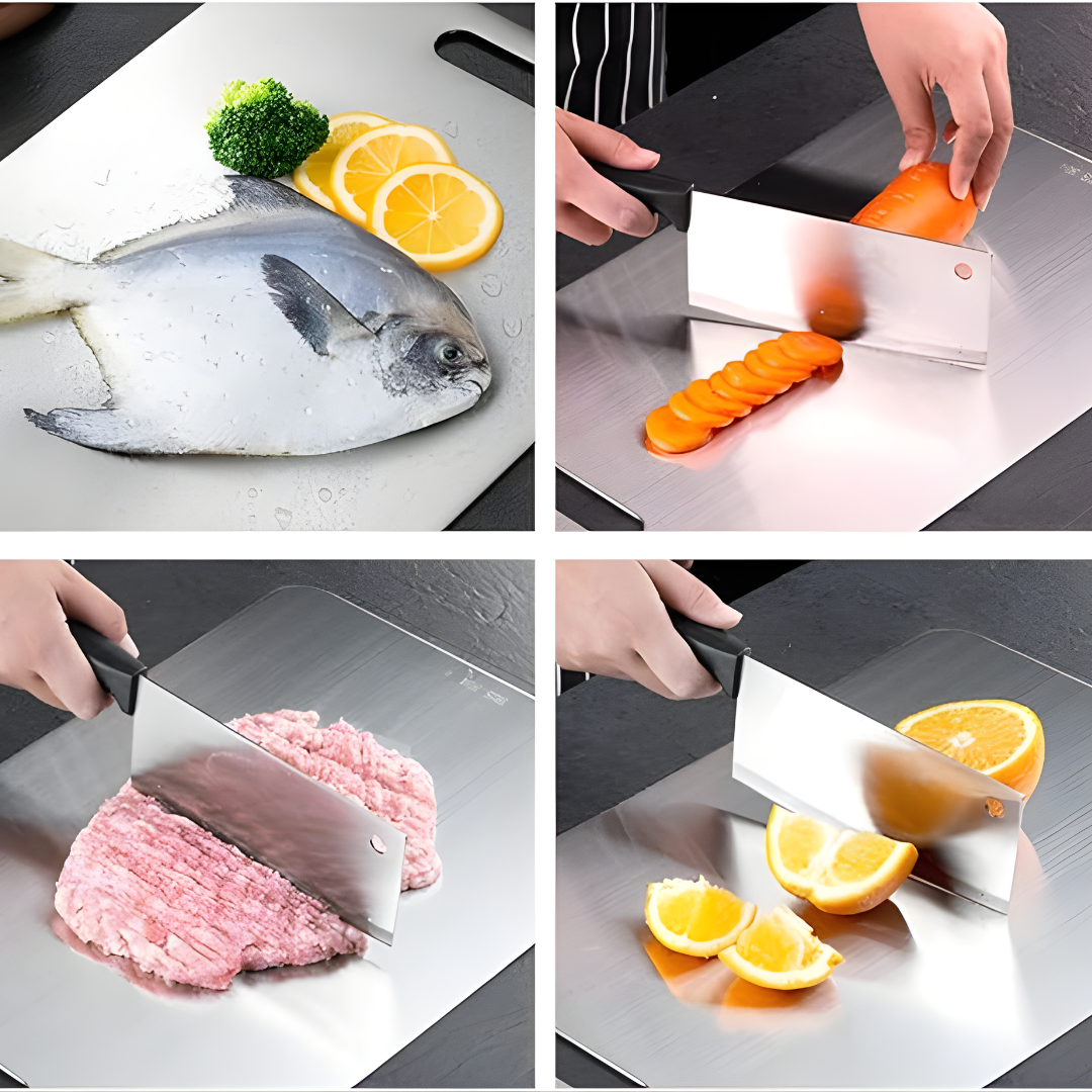TABLA PARA PICAR DE ACERO – Higiene superior, corte preciso y durabilidad profesional en tu cocina