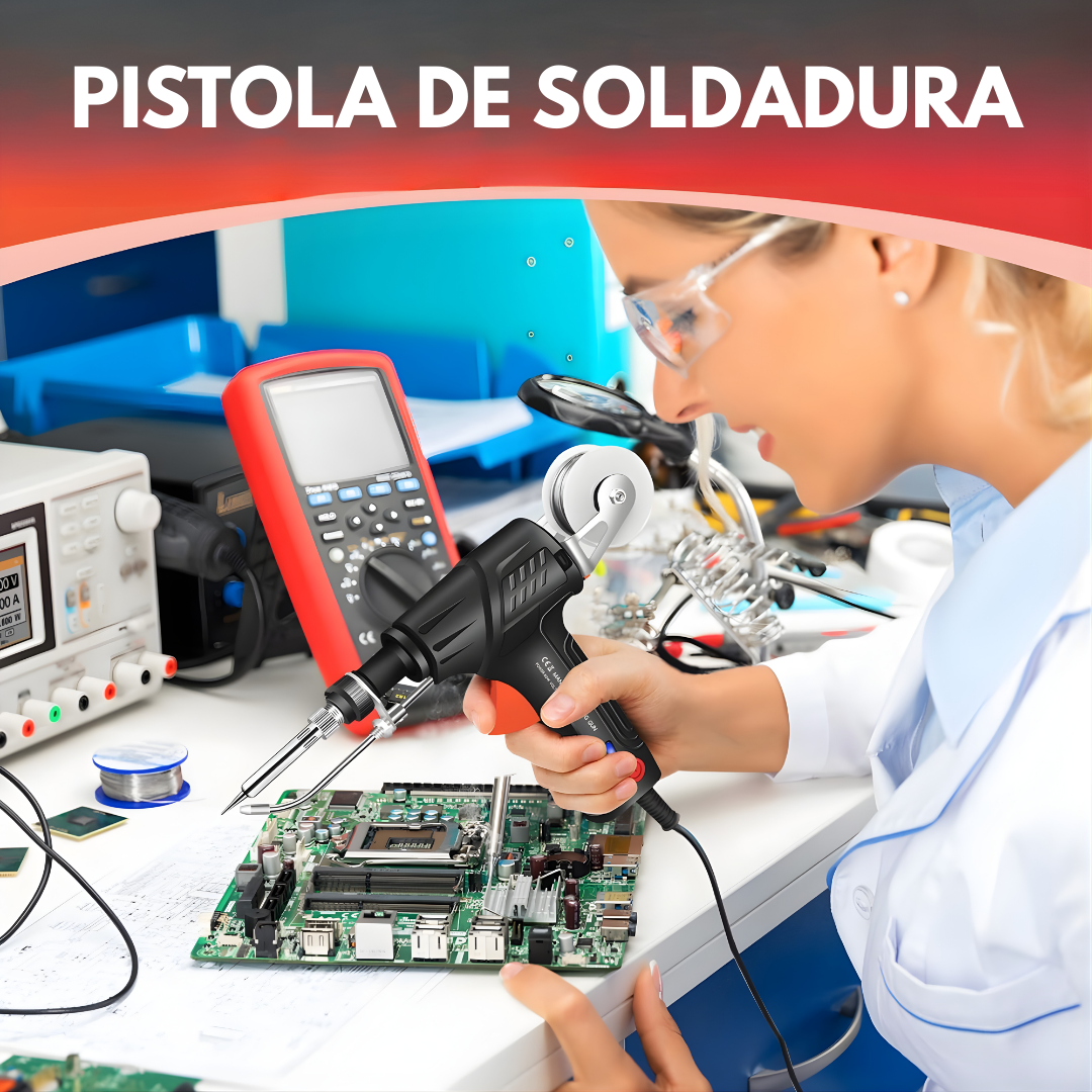 PISTOLA DE SOLDADURA – Reparaciones precisas, calentamiento rápido y trabajo técnico eficiente