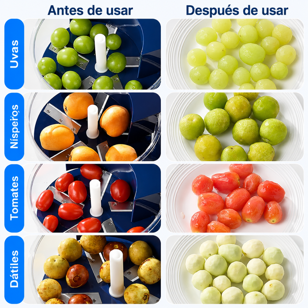 PELADORA DE FRUTA ELÉCTRICA — Pela en segundos lo que antes tardaba minutos