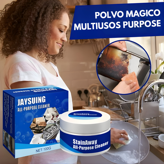 POLVO MÁGICO MULTIUSOS PURPOSE – Limpieza profunda, brillo inmediato y cuidado eficaz para superficies metálicas