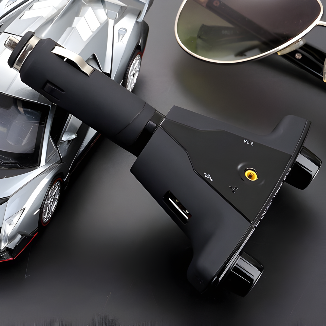 TRANSMISOR FM BLUETOOTH – Conecta tu celular al auto, música sin cables y llamadas manos libres