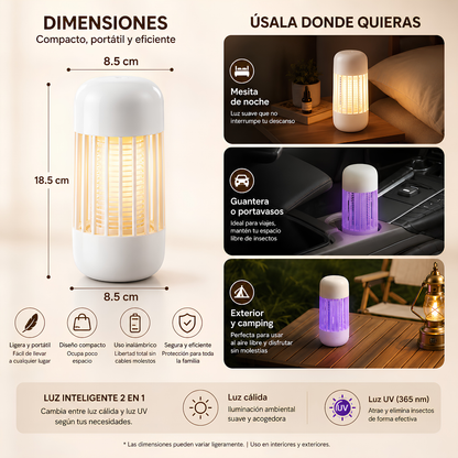 LÁMPARA ANTIMOSQUITOS – Protección práctica con luz UV para espacios más cómodos y tranquilos