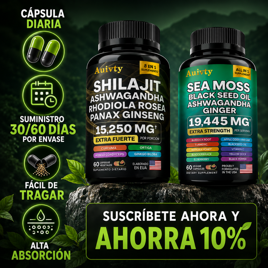 COMBO SHILAJIT + SEA MOSS – Energía y vitalidad masculina