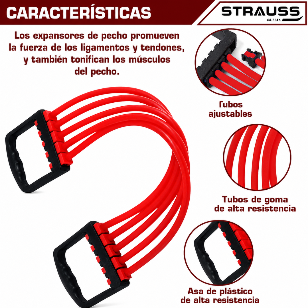 BANDAS ELÁSTICAS CHEST EXPANDER — Entrena fuerte desde casa sin máquinas