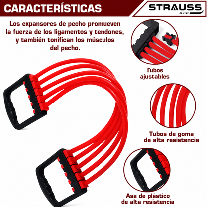 BANDAS ELÁSTICAS CHEST EXPANDER — Entrena fuerte desde casa sin máquinas