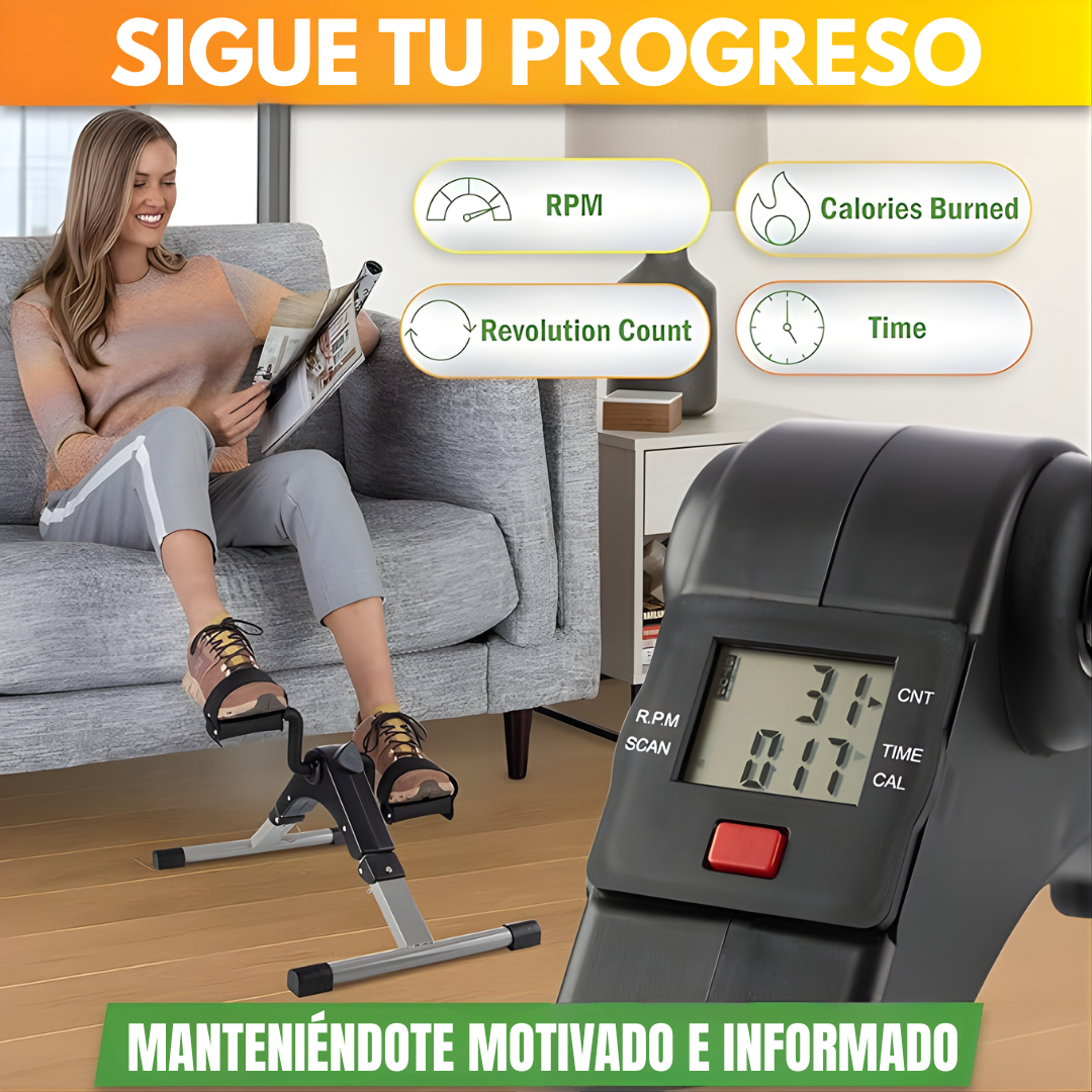 PEDAL PLEGABLE PARA EJERCICIO – Muévete sin levantarte de la silla — ejercita piernas y brazos en la oficina, el hogar o donde estés