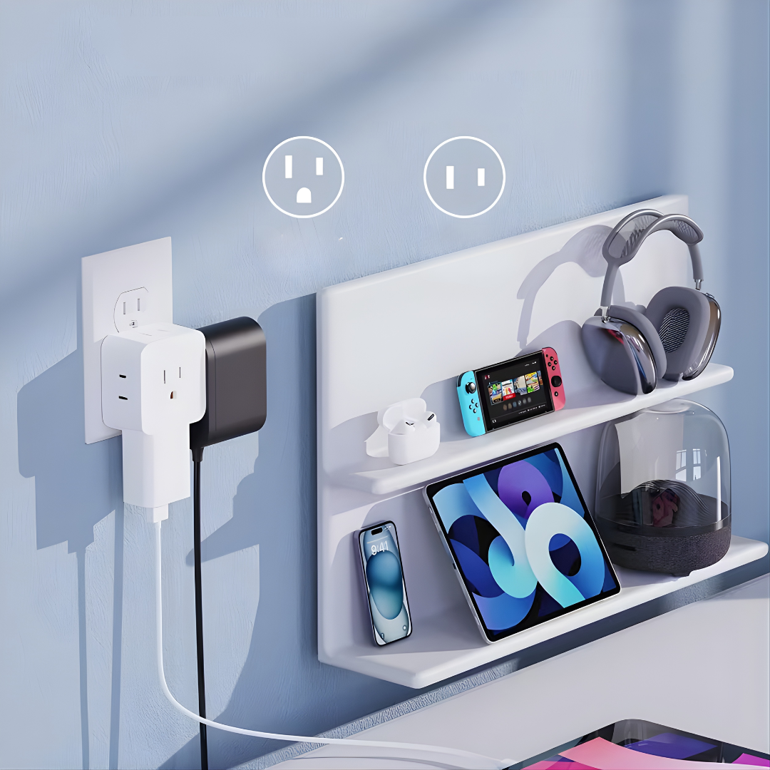 ADAPTADOR DE VIAJE UNIVERSAL – Más tomas en segundos, menos cables y energía siempre disponible
