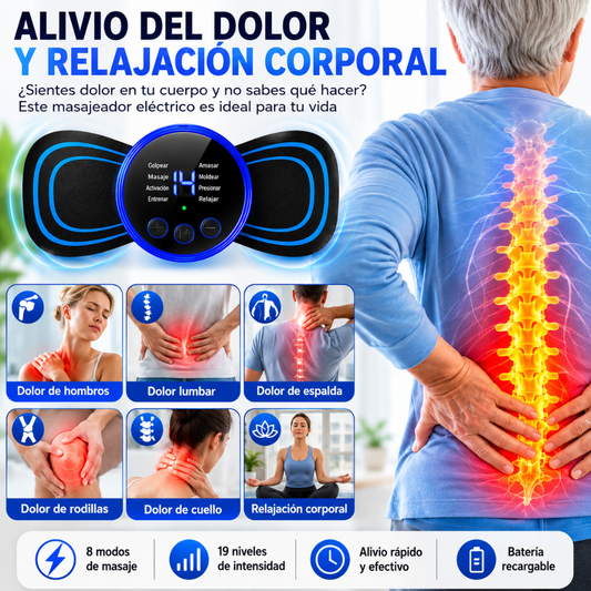 MASAJEADOR DE IMPULSOS ELECTRICOS - Relajación cervical, alivio muscular y bienestar en minutos