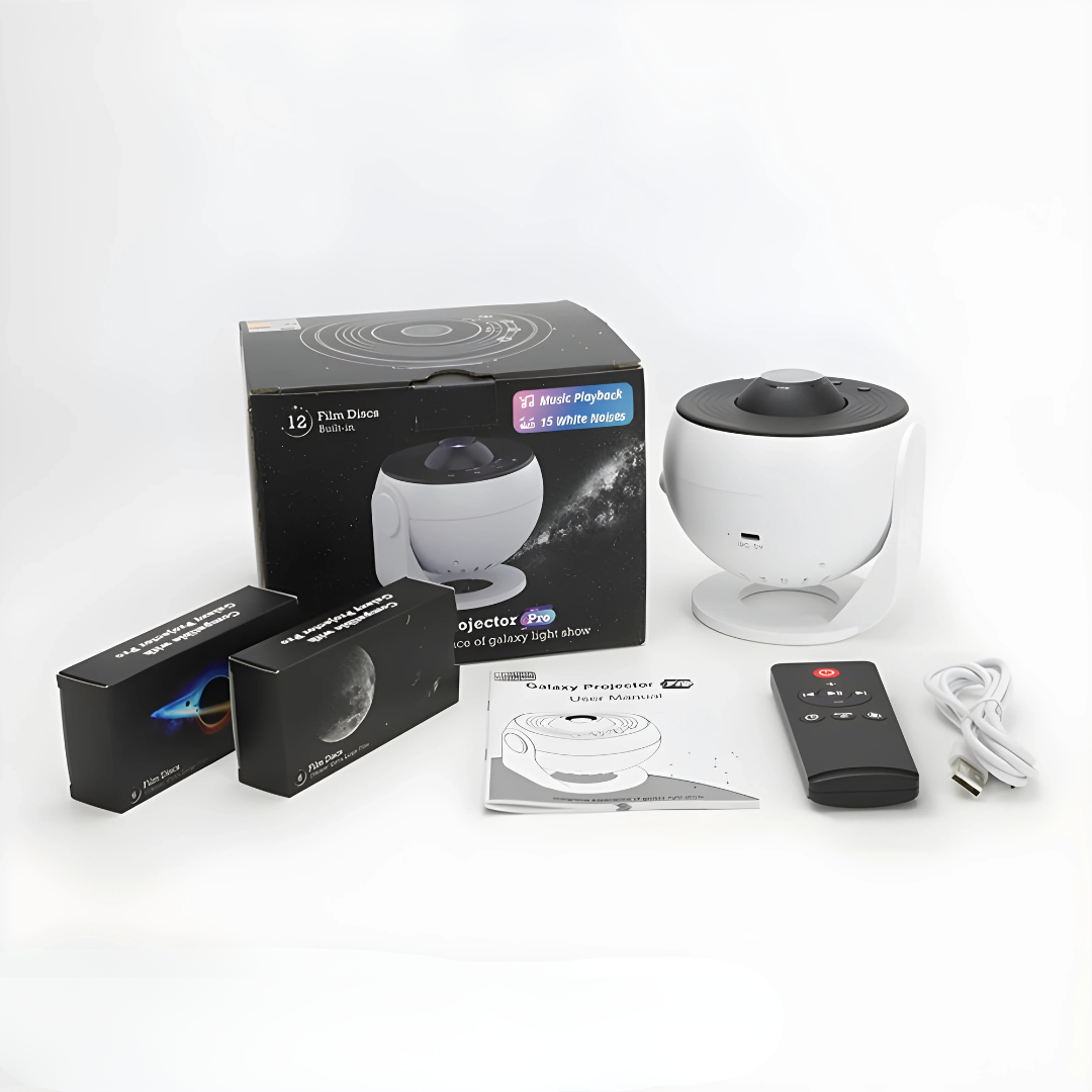 PROYECTOR ESPACIAL — Crea noches mágicas llenas de estrellas, color y movimiento en cualquier habitación