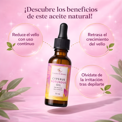 ACEITE DE CYPERUS ROTUNDUS – Reducción progresiva del vello, piel más suave y cuidado natural en cada aplicación