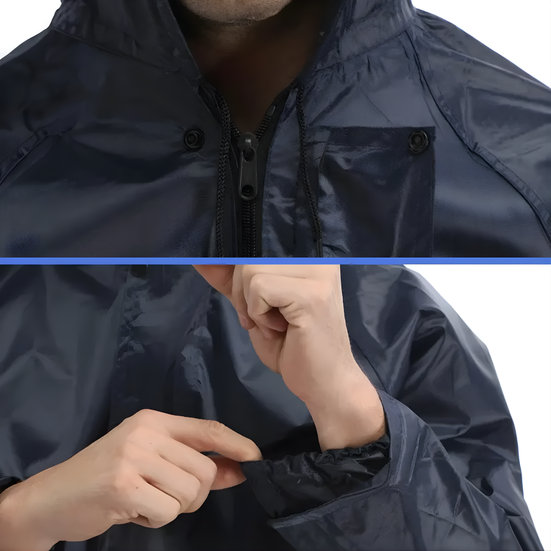 TRAJE IMPERMEABLE – Llega seco, visible y con estilo — protección total para la lluvia en moto o en la calle