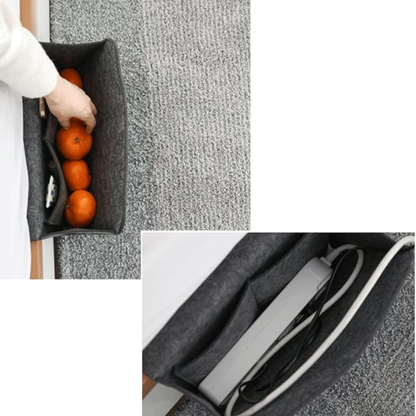 CARPETA DE FELPA GRIS OSCURO – Comodidad, orden y estilo al alcance de tu cama