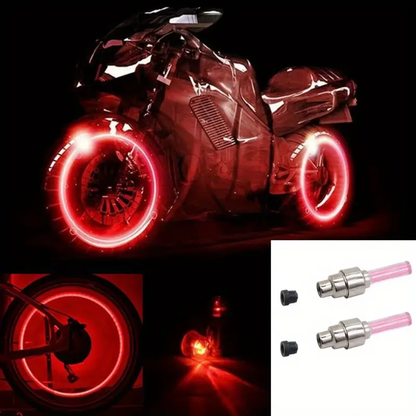 PAR DE LUCES LED PARA VÁLVULA DE LLANTA – Estilo, seguridad y visibilidad en cada recorrido