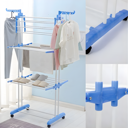 TENDERO VERTICAL PLEGABLE – Secado práctico, espacio optimizado y organización perfecta para tu ropa