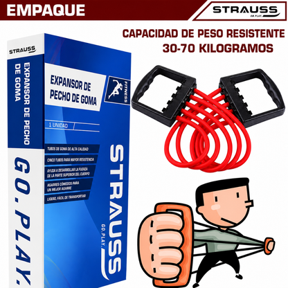 BANDAS ELÁSTICAS CHEST EXPANDER — Entrena fuerte desde casa sin máquinas