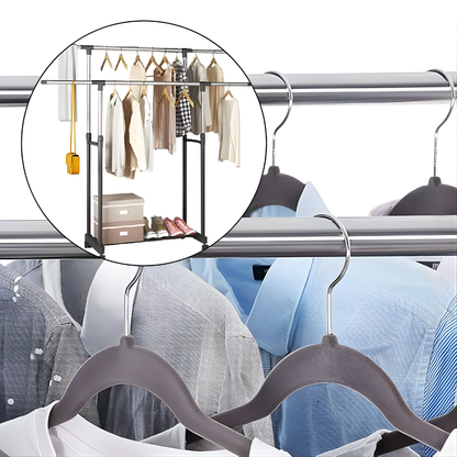 PERCHERO DOBLE ALTURA AJUSTABLE – Orden vertical, secado eficiente y espacio optimizado para tu ropa
