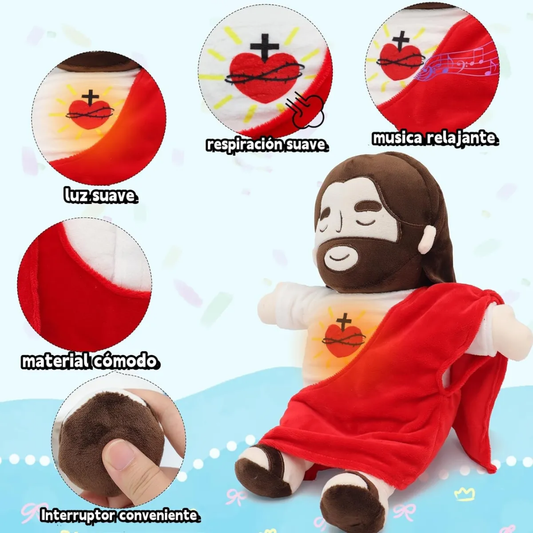 PELUCHE DE JESÚS AZUL – Suavidad divina, compañía reconfortante y un símbolo de fe que abraza el corazón