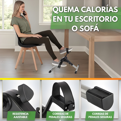 PEDAL PLEGABLE PARA EJERCICIO – Muévete sin levantarte de la silla — ejercita piernas y brazos en la oficina, el hogar o donde estés