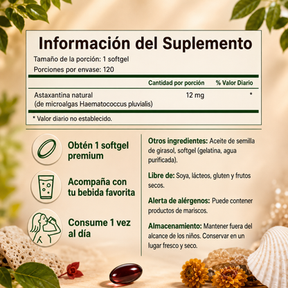 ASTAXANTHIN EN SOFTGELS – Apoyo antioxidante e inmune