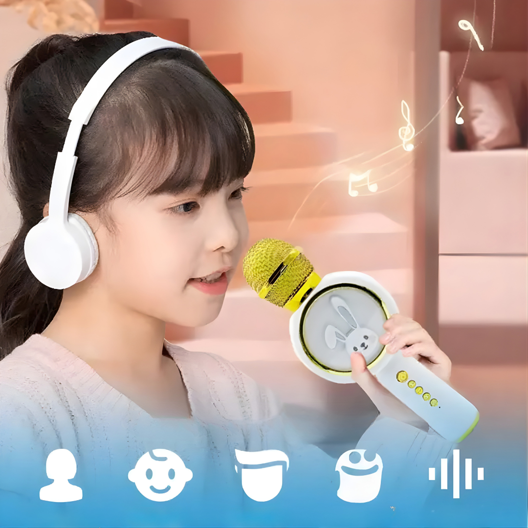 MICRÓFONO KARAOKE BLUETOOTH CONEJO X6 – Diversión musical, sonido claro y momentos inolvidables