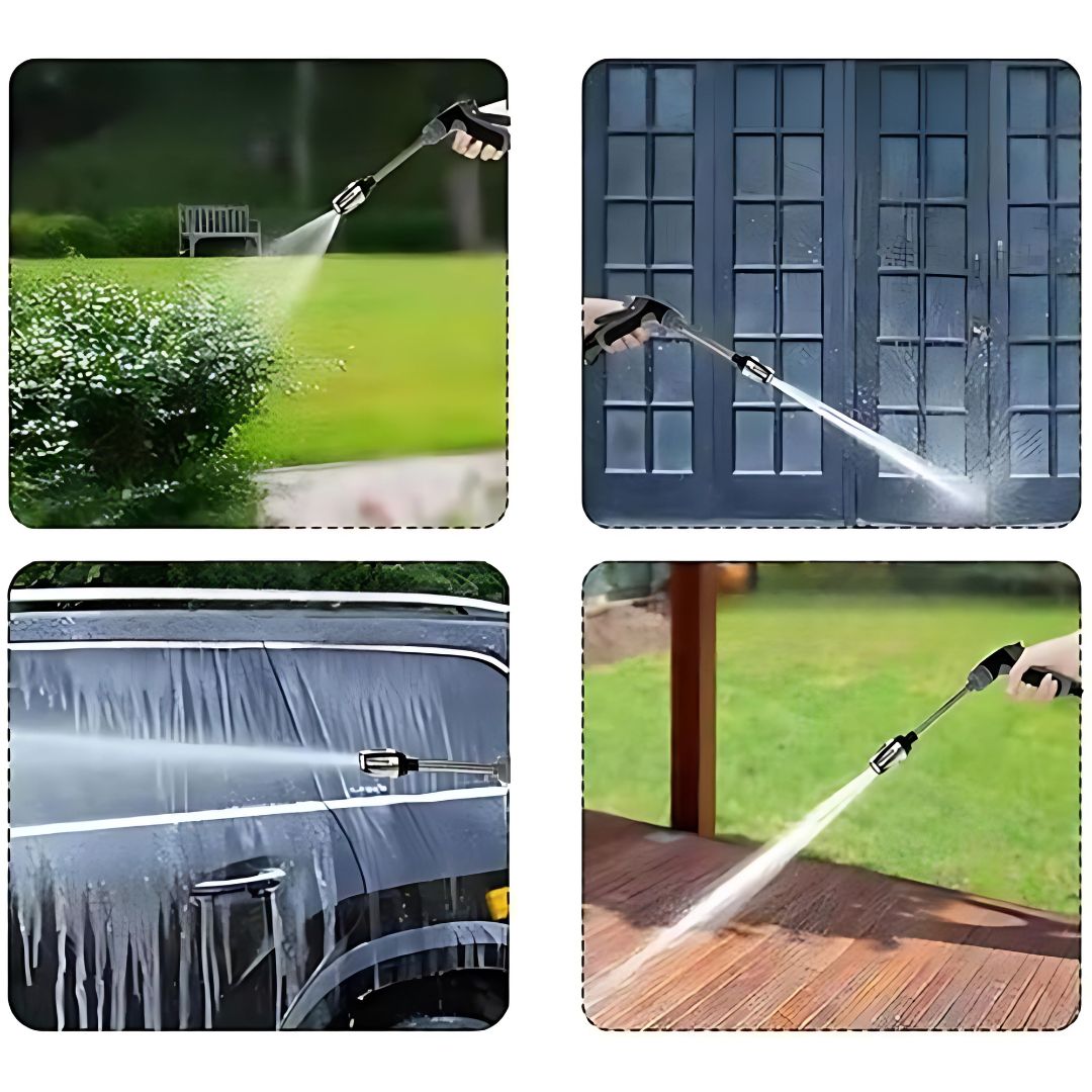 PISTOLA DE AGUA A PRESIÓN CON DEPÓSITO DE JABÓN – Potencia y versatilidad en cada limpieza