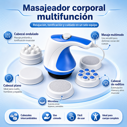 MASAJEADOR CORPORAL ELÉCTRICO – Estimula, masajea y complementa tu rutina corporal
