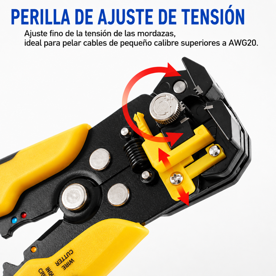 PINZAS PELA CABLES — Pelar, cortar y crimpar con una sola herramienta