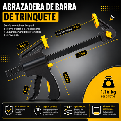 PINZA DE APRIETE – Sujeción firme y práctica al instante