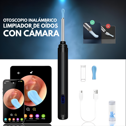 OTOSCOPIO INALÁMBRICO LIMPIADOR DE OÍDOS CON CÁMARA – Limpieza visual, control total y cuidado preciso