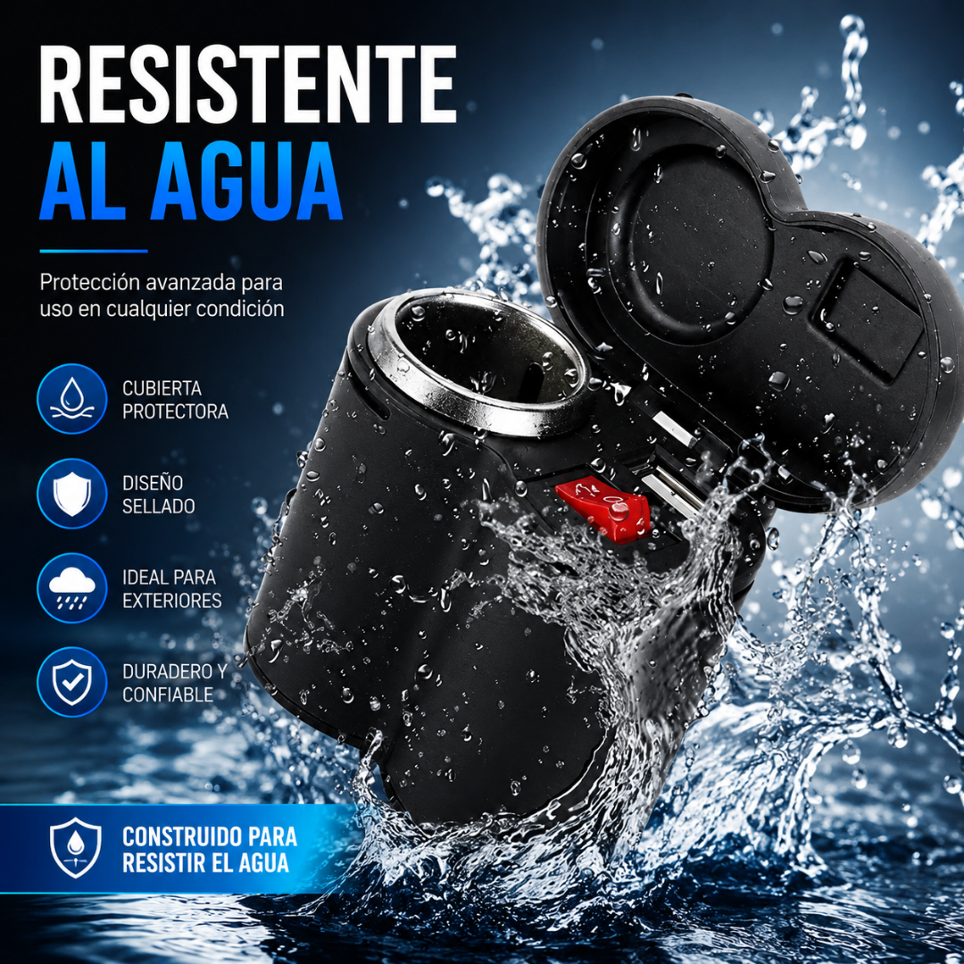 CARGADOR USB Y ENCENDEDOR PARA MOTO – Carga, conecta y conduce con más comodidad bajo cualquier clima