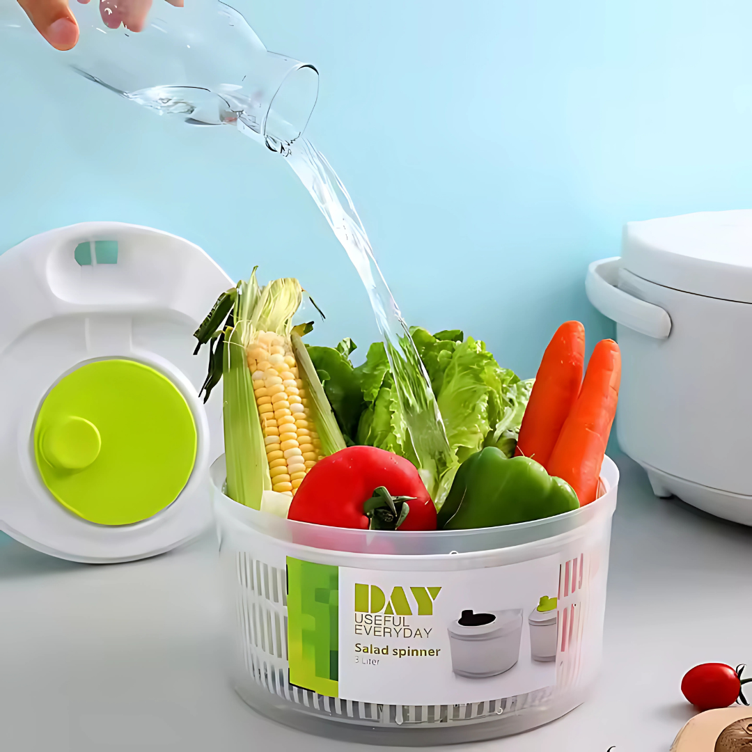 SALAD SPINNER EVERYDAY – Verduras frescas y secas en segundos sin esfuerzo
