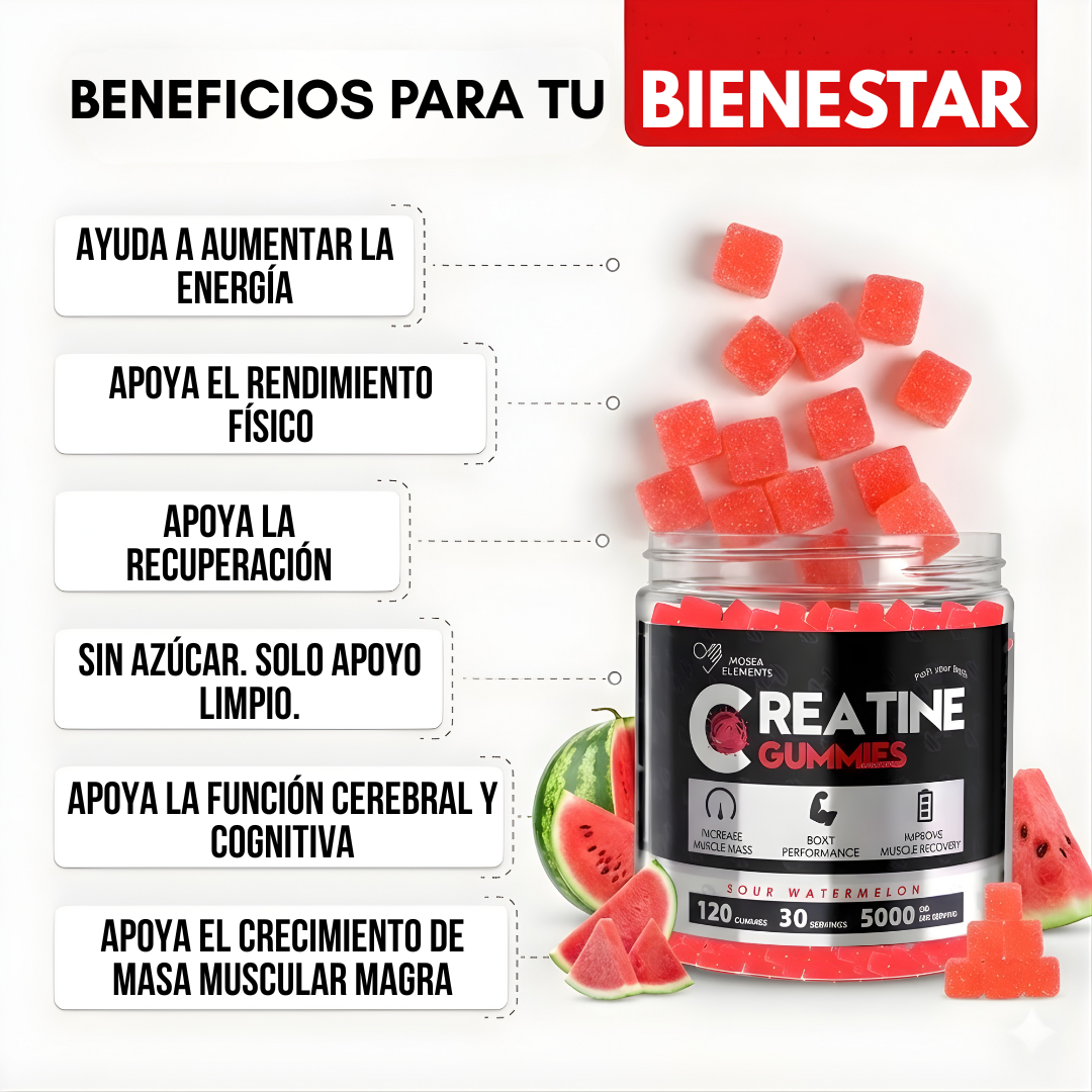 GOMITAS DE CREATINA – Fuerza diaria, rendimiento práctico y energía sin mezclas