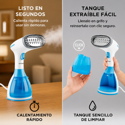 PLANCHA A VAPOR — Elimina arrugas sin tabla, sin quemaduras y sin odiar planchar. Lista en segundos.