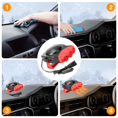 CALEFACTOR PORTÁTIL DE CARRO – Calor inmediato, desempañado rápido y conducción más segura