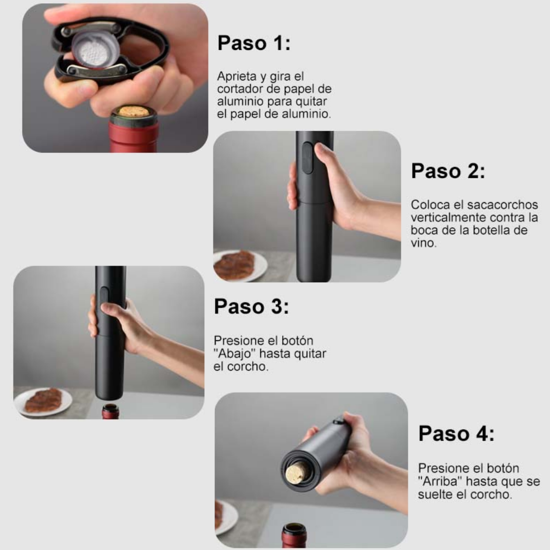 SET DESCORCHADOR DE VINO – Apertura fácil, elegancia al servir y experiencia completa
