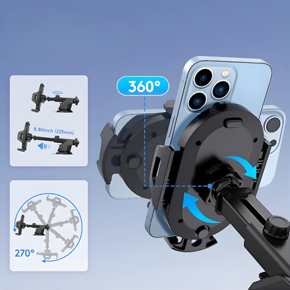 PHONE HOLDER – Sujeción firme, rotación 360° y conducción más cómoda y segura
