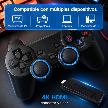 CONSOLA DE VIDEOJUEGOS 2,4G WIRELESS LITE — Vuelve a la infancia con 20,000 juegos