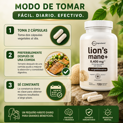 LION’S MANE - Memoria y enfoque diario