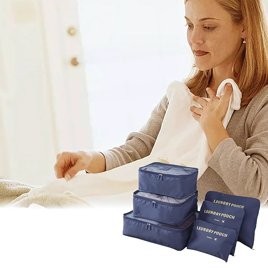 SET DE 6 BOLSAS LAUNDRY AZUL OSCURO – Organización y protección para tu ropa